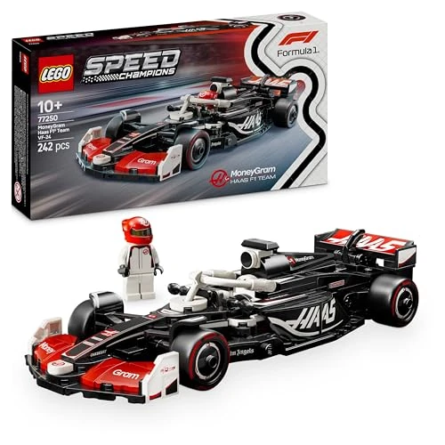 Offerta a tempo: LEGO Speed Champions Auto da Corsa MoneyGram Haas F1 Team VF-24 Macchina Giocattolo da Collezione con Minifigure del Pilota, Modello per Bambini da 10 Anni o per Adulti Fan della Formula 1 77250 - 18% da 26.99 € a 22.13 €