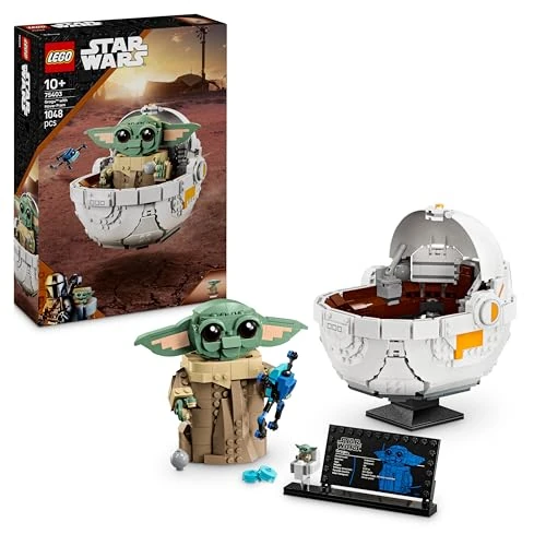 Offerta a tempo: LEGO Star Wars 75403 Grogu e Carrozzina con Rana Sorgan e Minifigure di Grogu, Modellino di 'Baby Yoda' Giocattolo, Idea Regalo da Collezione per Bambini e Bambine da 10 Anni Fan serie TV Mandalorian - 20% da 99.99 € a 79.99 €