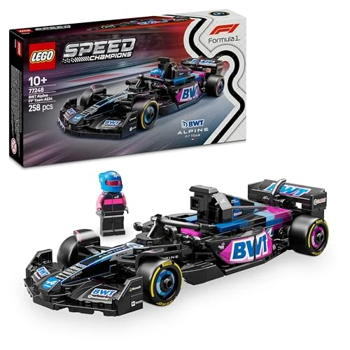 LEGO Speed Champions Bolid F1 BWT Alpine Team A524, Zabawka dla Dziecka do Zbudowania, Model Samochodu, Zestaw dla 10-latka i Fana Formuły 1, Prezent dla Chłopca, Dziewczynki, Kolekcjonera, 77248