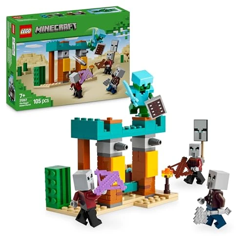 LEGO Minecraft Pattuglia nel Deserto della Bestia - Giocattolo da Costruire con Figure di Abitori e un Cavaliere Cactus - Idea Regalo per Gamer, Bambini e Bambine da 7 Anni in su - 21267