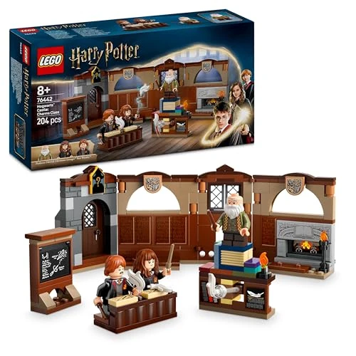 LEGO Harry Potter Zamek Hogwart: Zajęcia z zaklęć i uroków, Zabawka dla Dziecka do Zbudowania z 3 Postaciami, w tym Rona Weasleya i Hermiony Granger, Prezent dla 8-latka, Dziewczynki i Chłopca, 76442