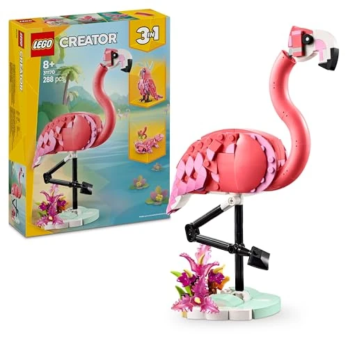 Offre limitée : LEGO Creator 3-en-1 Animaux Sauvages : Le Flamant Rose - Jouet de Construction se Transformant en Figurine de Cacatoès ou en Axolotl - Cadeau d'anniversaire Original Fille ou Garçon dès 8 Ans 31170 de 24.99 EUR à 19.99 EUR (remise 20%)