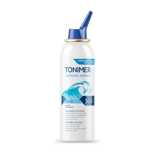 Offerta a tempo: Tonimer Isotonic 300 Normal - 100 ml - Soluzione Isotonica Sterile di Acqua di Mare - Rimuove e Fluidifica il Muco - Indicata per Adulti - Senza Conservanti - 24% da 14.90 € a 11.30 €