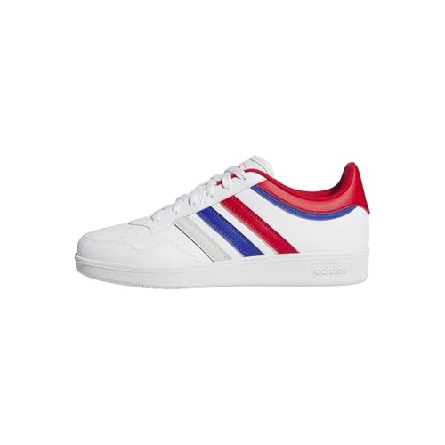 adidas Unisex Hoops 4.0 Shoes, FTWR White/Better Scarlet/Team Royal Blue, 12 UK