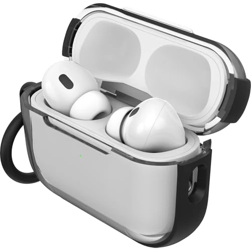 Offerta a tempo: OtterBox Custodia Clear Series per AirPods PRO (1st/2nd Gen & PRO 2), soffice al Tatto, antishock, Graffi e Cadute, Ultra Sottile con moschettone, Black Crystal - 73% da 39.95 € a 10.89 €
