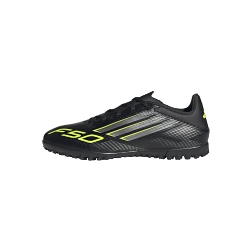 adidas Uniseks-Volwassen F50 CLUB Turf Football Boots, core black/iron met./lucid lemon, 43 1/3 EU