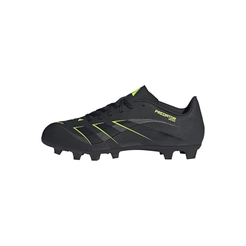 adidas Uniseks PREDATOR CLUB Firm Ground/Multi Ground Football Boots, Core Black/Carbon/Lucid Lemon, 43 1/3 EU