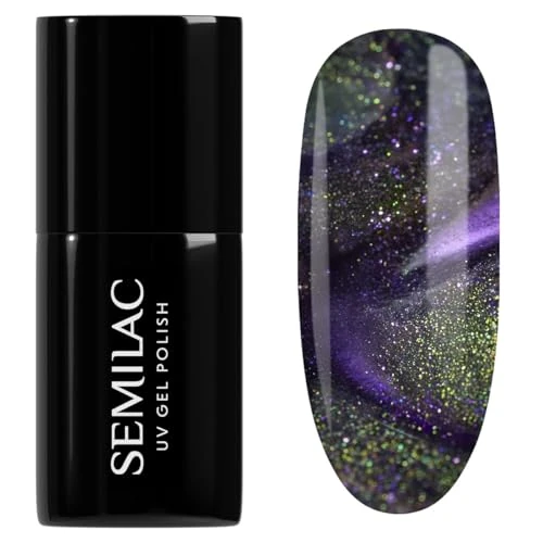 Oferta limitowana: Semilac Lakier Hybrydowy Fioletowy Cat Eye Kocie Oko 825 Cyber Violet 7ml z 28.35 zł na 28.35 zł (oszczędź 0.00%)