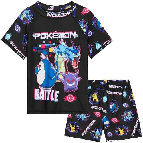 Oferta limitada: Pokémon Conjunto de Baño Niño Adolescentes Bañador 2 Piezas con Bañador Corto y Chaleco Antisarpullidos Regalo (9-10 Años, Negro) de 13.84 € a 9.30 € (ahorro 33%)