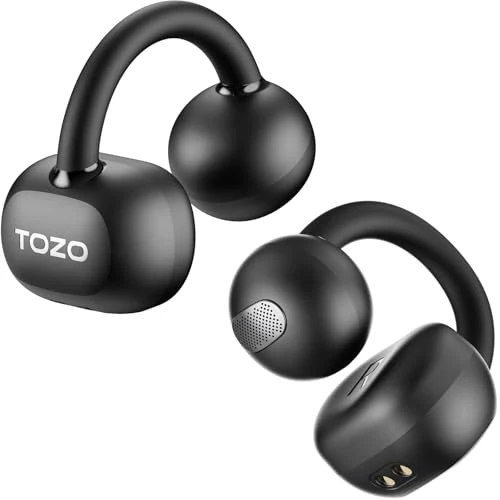 Limited-time offer: TOZO OpenEarRing Open Ear Headphones, Clip On Earphones, Lightweight Comfort, Wireless Open Ear Earbuds with Smart Digital Display, 40H Playtime, IPX5 Waterproof, Bluetooth 5.4, Custom EQ via App from 39.99 GBP to 34.99 GBP (save 13%)