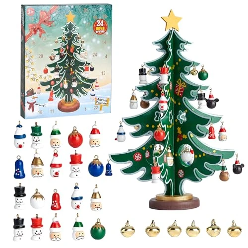 Oferta limitada: Calendario Adviento 2025,36cm Mini Árboles de Navidad Calendario de Adviento 2025 con Adornos de árbol de Navidad,Calendario de Adviento de Cuenta Regresiva de 24 Días Regalos de Fiesta de 21.99 EUR a 14.39 EUR (ahorro 35%)