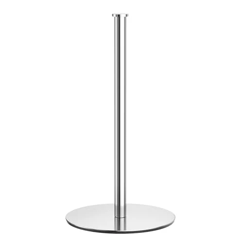Offerta a tempo: Porta rotolo da cucina in argento in piedi, porta rotolo di carta da cucina per rotoli standard e grandi per tavolo da cucina e tavolo da pranzo, porta rotolo da cucina senza foratura per riporre e or - 38% da 15.99 € a 9.99 €