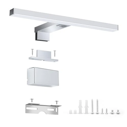 NBEASTKEY DK2610-30 argento 5W 4000K, fari a specchio 30CM, illuminazione bagno 11,8 pollici, minimalismo moderno, (DK2610-30)