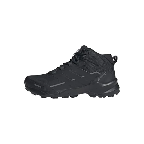 Adidas Uomo Terrex Skychaser AX5 Mid Gore-Tex Hiking Shoes, Core Black/Core Black/Carbon, 46 2/3 EU