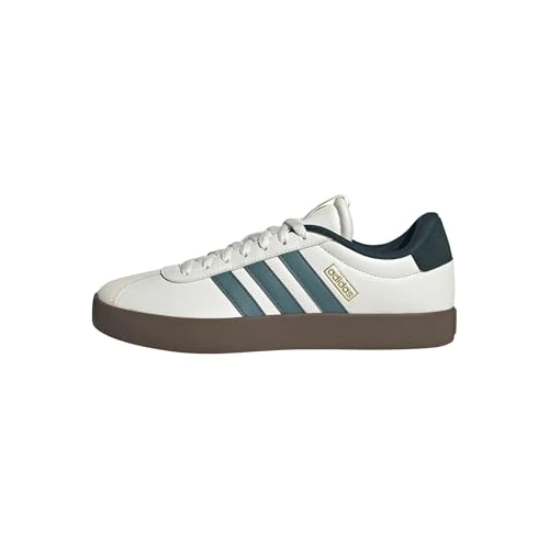 adidas VL Court 3.0 Shoes, Zapatillas Hombre, Core White Preloved Teal Aurora Ivy, 45 1/3 EU