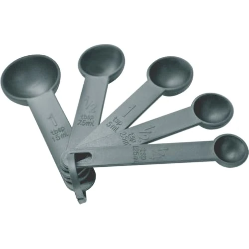 NERTHUS FIH 1381 Set de 5 Cucharas Medidoras - 1.25 ml, 2.5 ml, 5 ml, 7.5 ml, 15 ml - Utensilios Precisos para Cocinar y Hornear
