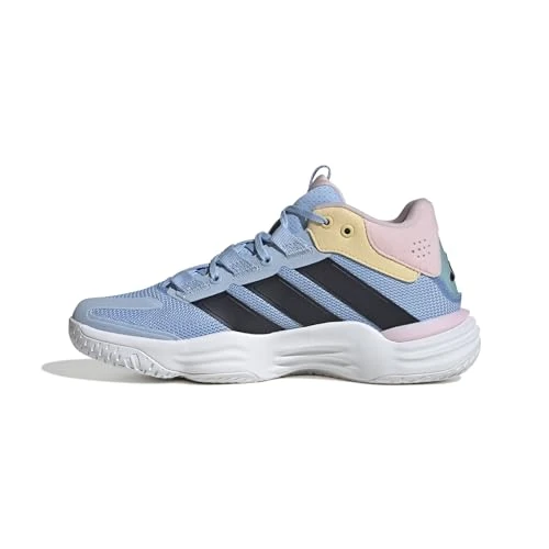 adidas Dames Courtstabil indoor shoes, Cloud White/Bright Royal/Team Solar Orange, 44 2/3 EU