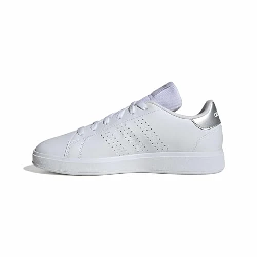 Adidas Advantage Base 2.0 Shoes Chaussures Femme, FTWR White FTWR White Silver Met, 44 EU