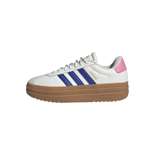 Adidas Donna VL Court Bold Shoes, Core White/Semi Lucid Blue/Bliss Pink, 40 2/3 EU