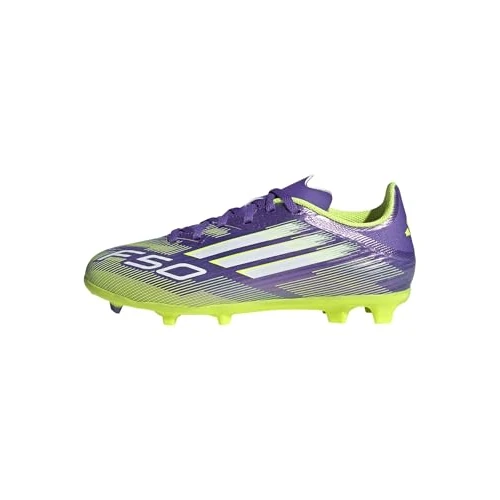 adidas F50 League Firm Multi Ground Football Boots Kids, Purple Rush/Cloud White/Lucid Lemon, 10.5 UK Child