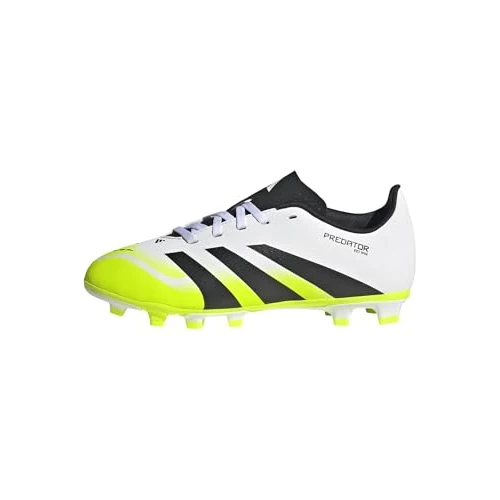 adidas Uniseks-Kind PREDATOR CLUB Firm Ground/Multi Ground Football Boots Kids, Cloud White/Core Black/Lucid Lemon, 30 1/2 EU
