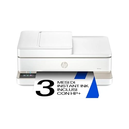 HP Envy 6520e 714N9B, Stampante Multifunzione a Getto d'Inchiostro A4 a Colori, Stampa Fronte e Retro Automatica, Fino a 10 ppm, Wi-Fi, ADF, Fax, 3 Mesi di Inchiostro Instant Ink Inclusi, Portobello