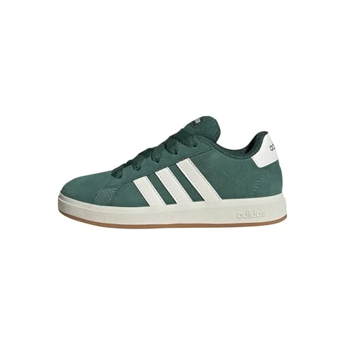adidas Unisex Kids Grand Court 00s Shoes Kids, Collegiate Green/Off White/Gum, 2.5 UK