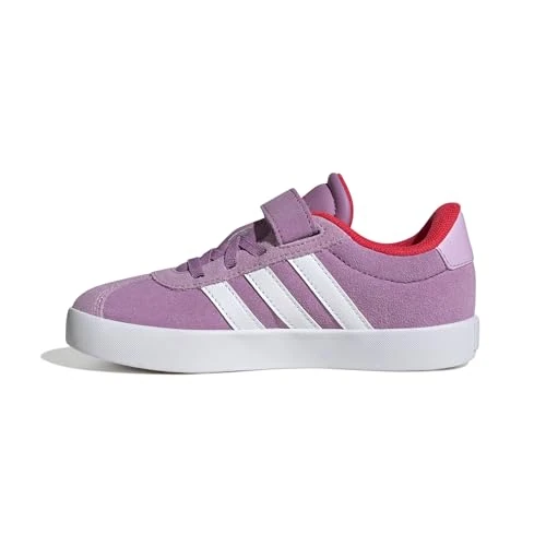 adidas Unisex Kids VL Court 3.0 Hook and Loop Shoes Kids, preloved Purple/FTWR White/Lucid red, 13 UK Child