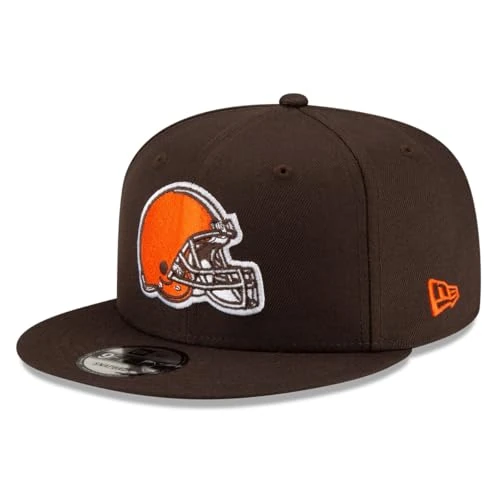 Limited-time offer: New Era NFL 9FIFTY Team Color Adjustable Snapback Hat Cap - One Size (US, Alpha, One Size, Cleveland Browns - Brown) from $39.96 to $39.96 (save 0.00%)