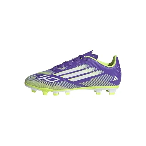 adidas Unisex Kinder F50 Club Firm Ground/Multi Ground Football Boots Kids, Purple Rush/Cloud White/Lucid Lemon, 30 EU
