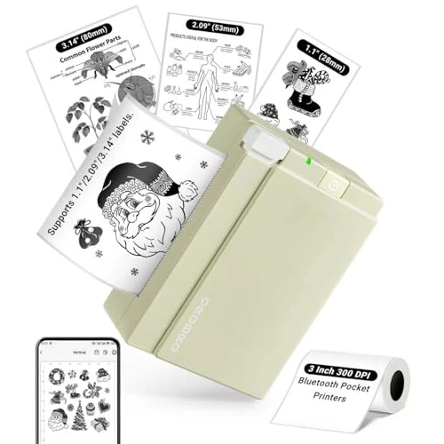 Limited-time offer: ORGBRO Sticker Printer Machine, X3 Mini Printer Print Pods Portable Thermal Inkless Sticker Maker, 2-3 Inch 300 DPI Bluetooth Pocket Printers for Smartphones, Notes, Journal, Photos, DIY, Kids Gift from $25.99 to $12.99 (save 50%)