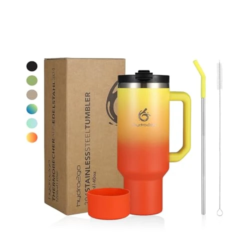 Limited offer: hydro2go Tumbler with Straw and Lid, 1200 ml | Keeps Drinks Hot up to 10h, Cold up to 12h | BPA-Free, Dishwasher Safe, Travel Insulated Cup from 28.89 EUR to 25.42 EUR (save 12%)