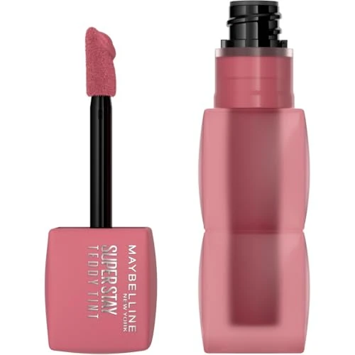 Offerta a tempo: Maybelline New York Teddy Tint, Tinta Labbra A Lunga Tenuta, Effetto Matte Vellutato, Tenuta 12H, Formula Stratificabile, Superstay, Tonalità: Kneehigh 55, 5 ml - 72% da 12.50 € a 3.50 €