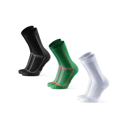Offerta a tempo: DANISH ENDURANCE Calzini Uomo Running Lunghi, Calze Antiscivolo da Corsa, Anti-Vesciche, 3 o 5 Paia, Unisex, Multicolore (1xNero/Grigio, 1xVerde/Arancione, 1xBianco), 39-42 - 41% da 33.95 € a 19.95 €