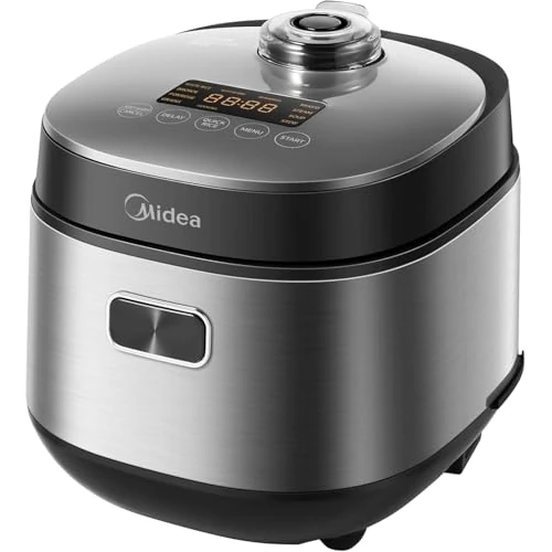 Offre limitee: Midea Cuiseur de Riz Multifonction 2L, 9 Programmes, 4 Tasses pour 1-3 Personnes, Chauffage Avancé, Riz Prêt en 30 Min, Antiadhésif, Maintien au Chaud 24h et Minuteur, Panier Vapeur Inclus de 54.99 EUR a 54.99 EUR (economie 0%)