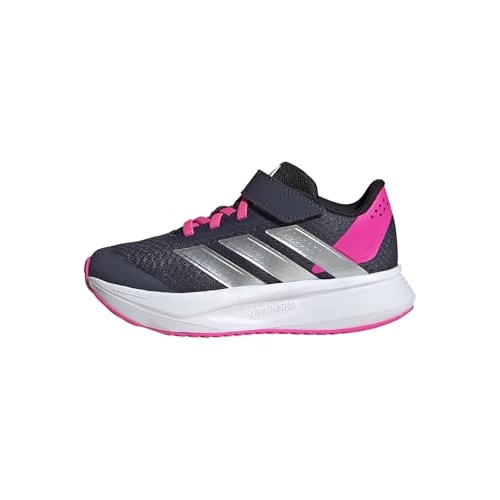 adidas Unisex Kids Duramo SL2 Hook and Loop Shoes Kids, Shadow Navy/Silver met./Lucid Pink, 2.5 UK