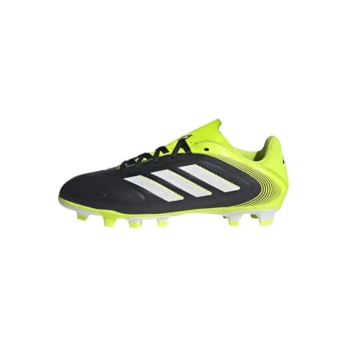 adidas Unisex niños Copa Pure III Club Firm Ground/Multi Ground Football Boots Kids, Core Black/Cloud White/Lucid Lemon, 36 EU