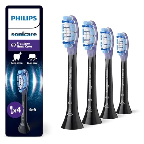 Offerta a tempo: PHILIPS Sonicare G3 Premium Gum Care, testine di ricambio originali, nero, confezione da 4, HX9054/88, Nuovo, 4 Testine - 17% da 52.99 € a 43.89 €