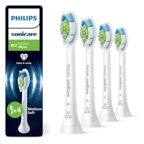 Tijdelijke aanbieding: Philips Sonicare W2 Optimal White, originele opzetborstels ter vervanging, wit, set van 4, HX6064/87, 4 Borstels, Nieuw van 32.99 EUR naar 28.04 EUR (korting 15%)