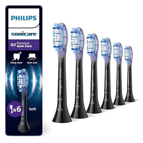Beperkte aanbieding: Philips Sonicare G3 Premium Gum Care, originele opzetborstels ter vervanging, zwart, set van 6, HX9056/88, 6 Borstels, Nieuw van 64.99 EUR naar 64.99 EUR (besparing 0%)