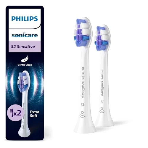 Offerta a tempo: PHILIPS Sonicare S2 Sensitive, testine di ricambio originali, bianco, confezione da 2, HX6052/87, Nuovo, 2 Testine - 22% da 19.20 € a 14.99 €