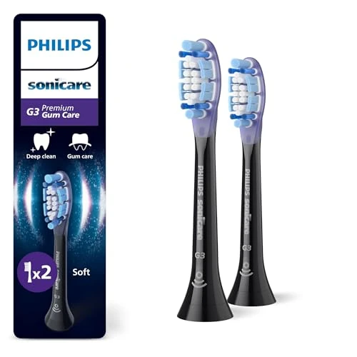 Offerta a tempo: PHILIPS Sonicare G3 Premium Gum Care, testine di ricambio originali, nero, confezione da 2, HX9052/88, Nuovo, 2 Testine - 16% da 27.99 € a 23.39 €