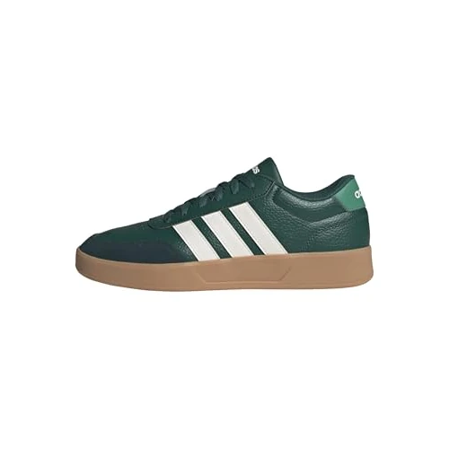 adidas Hombre BREAKNET 3.0 Shoes, Collegiate Green/Core White/Semi Court Green, 44 2/3 EU