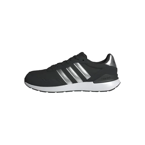 adidas Mujer Run 60s 4.0 Shoes, Core Black/Silver Metallic/Cloud White, 41 1/3 EU