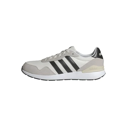 adidas Men's Run 60s 4.0 Shoes, Core White/Core Black/Off White, 10.5 UK