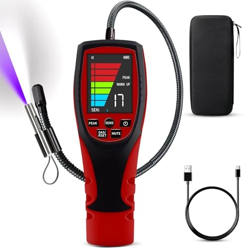 Offerta a tempo: ALD-200 PRO Rilevatore di perdite di refrigerante, rilevatore di perdite di freon, rilevatore di freon, rilevatore di perdite di gas alogeno per autoveicoli per R32, R454B, R410A, R22, R600a, R290 - 10% da 139.99 € a 126.34 €