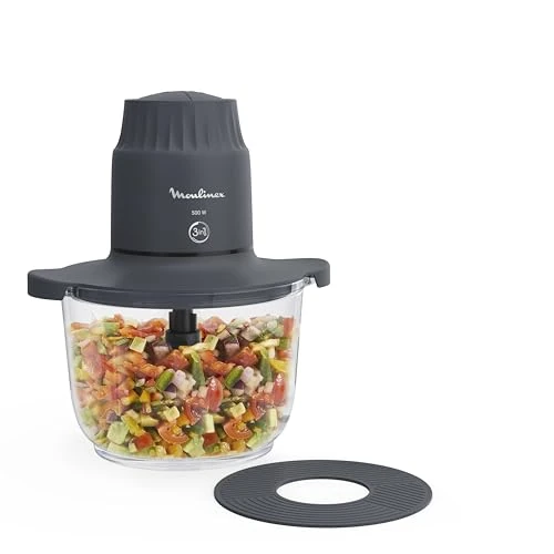 Moulinex CP MCHP Glass Bowl NO Lid 104_Chopper / Mill, 500 W, refer to Manufacturer Data Sheet, Java Pepper