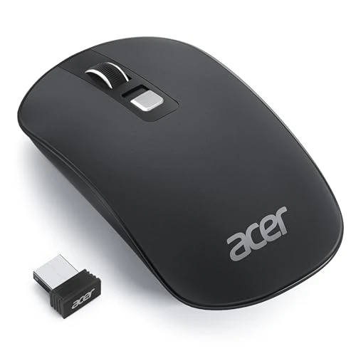 Limited offer: acer Computer Mouse Wireless, 2.4G Slim USB Wireless Mice with USB Receiver, Small Sized Hands, 800/1200/1600 Adjustable DPI Optical Laptop Mouse with 4 Buttons, Portable for Laptop, Desktop, PC from 16.99 EUR to 13.49 EUR (save 21%)