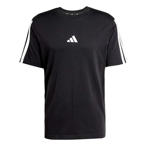 Tijdelijke aanbieding: adidas Hombre ESSENTIALS THREE STRIPES SINGLE JERSEY TEE, Black/White, M van 28.00 EUR naar 16.80 EUR (korting 40%)