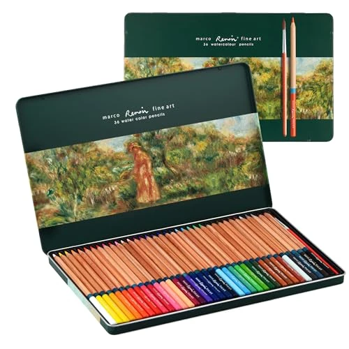 Oferta limitada: Marco Serie 3120 36 Colores Lápices de Colores de Alta Calidad Solubles en Agua con Pincel, en Caja de Hierro - Ideal para Estudiantes de Arte y Profesionales de 19.99 € a 19.99 € (ahorro 0.00%)